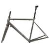 HIMALO 700c Road Bike Frameset 44/47/50/53/56CM Cr-Mo Steel Frame QR 100/130mm Rim Brake Frame with Carbon Fork(Dark Gray,56cm) view 1