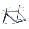 HIMALO 700c Road Bike Frameset 44/47/50/53/56CM Cr-Mo Steel Frame QR 100/130mm Rim Brake Frame with Carbon Fork(Dark Gray,56cm) view 2