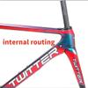 HIMALO Carbon Road Bike Frameset 46/48/50/52/54cm Wind Breaking Racing Frame C Brake Frame QR 100/130mm Internal Routing(Red,48CM) view 3