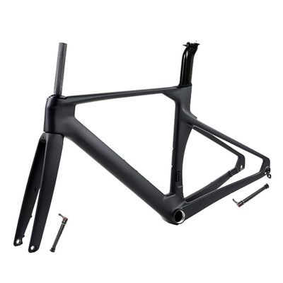 HIMALO 700c Road Bike Frameset Lightweight Carbon Racing Frame 43.5/46/48/50/52/54/56cm Disc Brake Frame Internal Routing Thru Axle F100mm/R142mm(48CM)