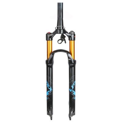 HIMALO Bike Bike Air Suspension Fork 26/27.5/29 Inch 100mm Travel 1-1/2 Disc Brake Front Fork 9mm QR(Blue RL,26'')