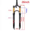 HIMALO Bike Bike Air Suspension Fork 26/27.5/29 Inch 100mm Travel 1-1/2 Disc Brake Front Fork 9mm QR(Blue RL,26'') view 2