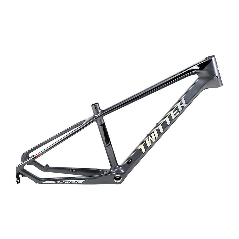 HIMALO Hardtail Mountain Bike Frame 24er Carbon Fiber Bike Frame 13.5'' QR 135mm Disc Brake Frame Internal Routingfor Women Students(Dark Gray)