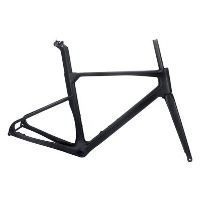 HIMALO 700c Road Bike Frameset Disc Brake Carbon Frame 48/50/52/54CM 100/142mm Thru Axle Racing Frame Internal Routing BB86(52cm)