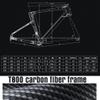 HIMALO 700c Road Bike Frameset Disc Brake Carbon Frame 48/50/52/54CM 100/142mm Thru Axle Racing Frame Internal Routing BB86(52cm) view 2