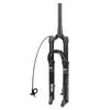 HIMALO Bike Fork 26 27.5 29 Mountain Bike Air Suspension Fork Travel 100mm Tapered Tube Front Forks XC QR 9mm Remote Lockout Disc Brake(Black,26'') view 1