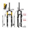HIMALO Bike Fork 26 27.5 29 Mountain Bike Air Suspension Fork Travel 100mm Tapered Tube Front Forks XC QR 9mm Remote Lockout Disc Brake(Black,26'') view 2