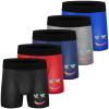 CONKEND Boys Boxer Briefs 5-Pack - Quick-Dry Sport Underwear for Kids (Size 10-12) Polyester Blend Breathable Mesh Boxers with Fly & No Ride-Up Design view 1