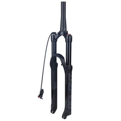 HIMALO Air Suspension Fork 26/27.5/29 Inch Bike Bike Air Fork Travel 100mm Rebound Adjust 1-1/8'' Straight/Tapered Front Fork Remote Lockout QR 9mm Black(Tapered,27.5inch)