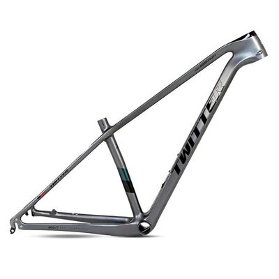 HIMALO Carbon Mountain Bike Frame 27.5er 29er Hardtail Bike Frame 15''/17''/19'' Lightweighting Disc Brake Frame QR 135MM Internal Routing(Dark Gray,17'')