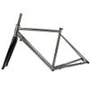 HIMALO Disc Brake Road Bike Frameset 700C Cr-Mo Steel Frame Thru Axle 100/142mm 28c Fat Tires Bicycle Frame 44/47/50/53/56CM(Dark Gray,50cm) view 1