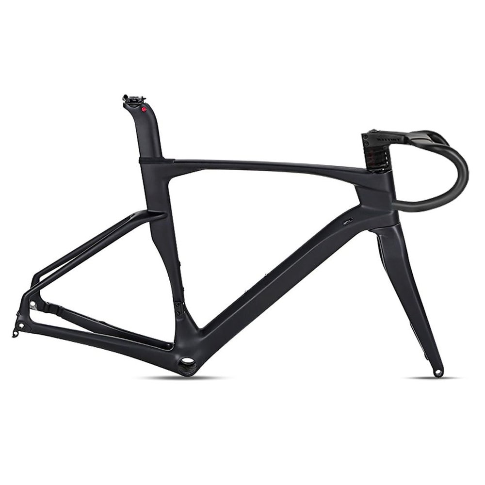 HIMALO Carbon Road Bike Frameset 700C Race Frame 43.5/46/48/50/52/54CM Disc Brake Broken Wind Frame Thru Axle F12x100mm/R12x142mm(50CM)