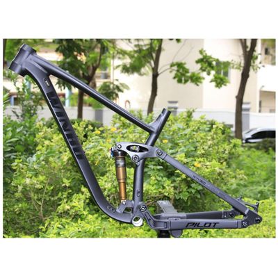 HIMALO Downhill Suspension Frame 27.5er 29er Enduro Mountain Bike Frame 15.5''/17''/18'' Disc Brake Thru Axle Boost Bike Frame XC/DH/FR,with Rear Shocks(Black,17'')