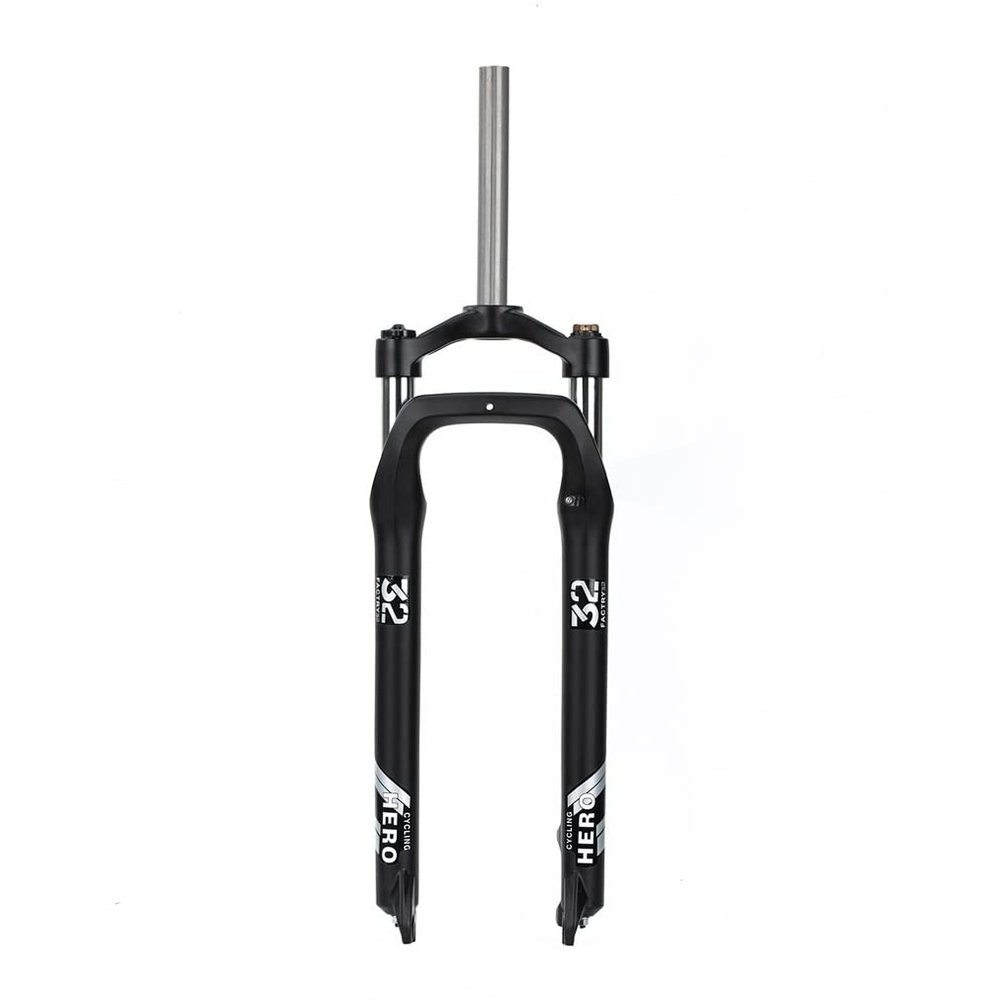 HIMALO Bike Fat Fork 20'' 26 Inch 4.0" Tire Snow Beach E-Bike Suspension Fork Travel 100mm Disc Brake 1-1/8" Bicycle Front Fork QR 9mm Manual Lock(20inch Black)