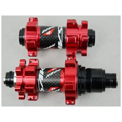 HIMALO Mountain Bike Hubs 24 Holes Disc Brake Bike Front Rear Hub Set Straight Pull Sealed Bearing Hub Thru Axle 100/142mm,for XD/XDR 11 12 Speed(Red 24H)