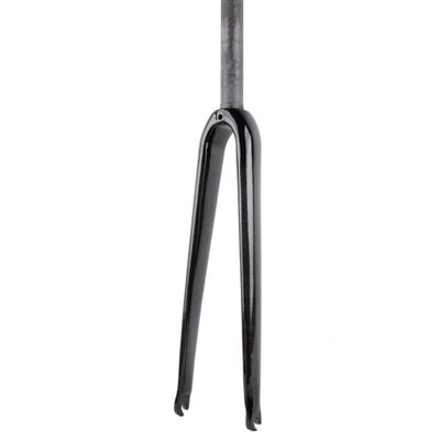 HIMALO Road Bike Fork 700c Carbon Rigid Fork 28.6mm Straight Steerer Threadless C Brake Fork QR 9 * 100mm(Glossy Black)