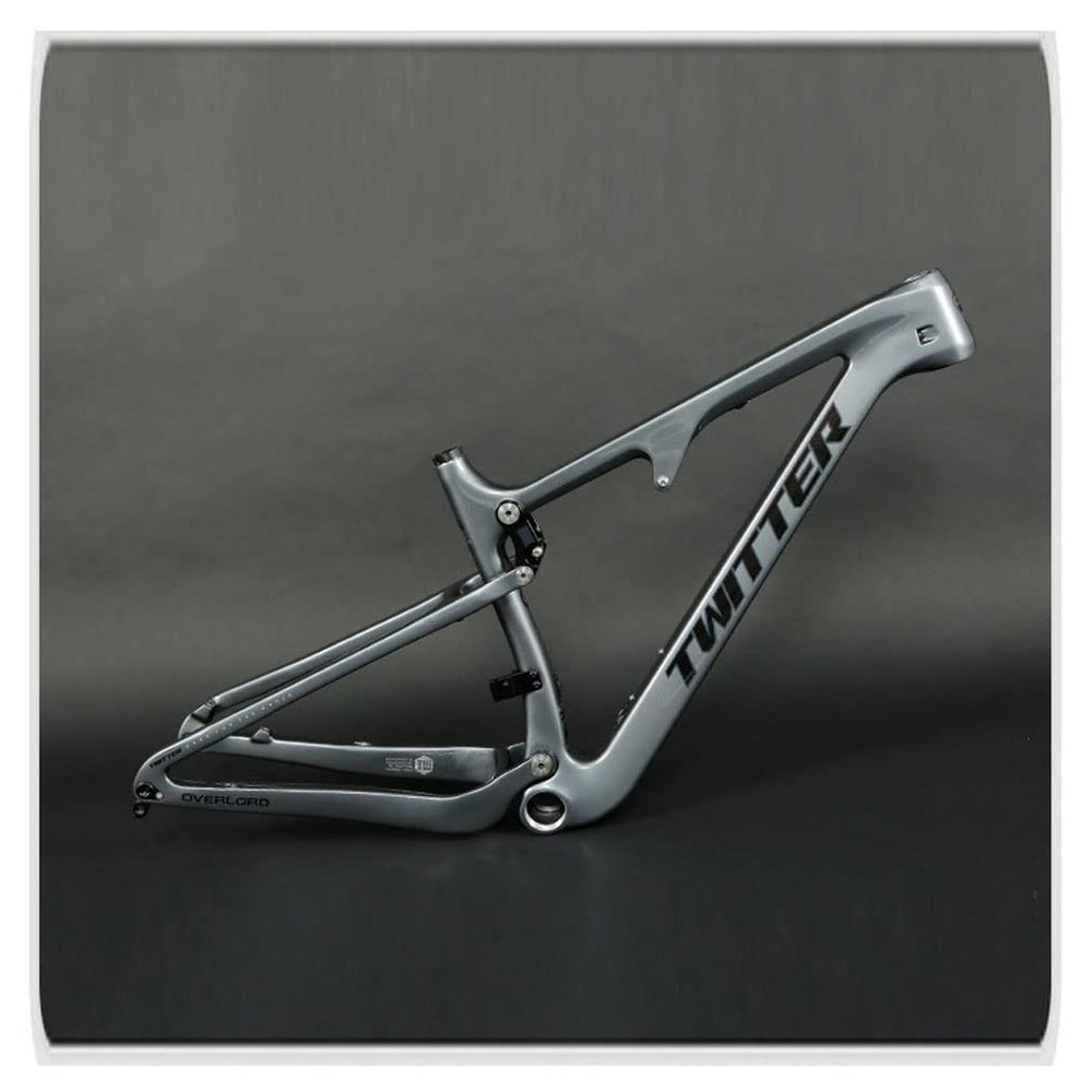 HIMALO 27.5/29er Trail Mountain Bike Frame 15''/17''/19''/21'' Travel 120mm Suspension Carbon Fiber Bike Frame Disc Brake Boost Thru Axle 12x148mm XC/AM/DH(Dark Grey,21'')