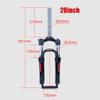 HIMALO 20 Inch Bike Suspension Forks Mechanical Fork Travel 80mm Bike BMX Folding Bicycle Front Fork 1-1/8" Straight Fork 9mm QR Manual Lockout(20inch White) view 2