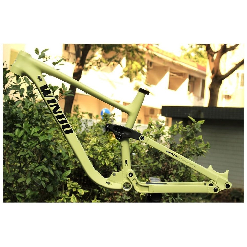 HIMALO Bike Frame 27.5er 29er Downhill Mountain Bike Suspension Frame 15.5''/17''/18'' Disc Brake Thru Axle Boost 148mm/142mm(Yellow,17'')