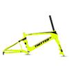 HIMALO 22er Folding Bike Frame Carbon Fiber BMX Frame for 451 Wheels, 100/135mm QR Disc Brake Foldable Frame with Fork(Yellow) view 1