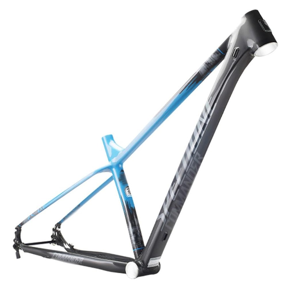 HIMALO Mountain Bike Frame 29er Hardtail XC Bike Frame S/M/L Aluminum Alloy Thru Axle Frame 12 * 142mm Disc Brake Internal Routing Racing Frame(Blue,M/Medium)