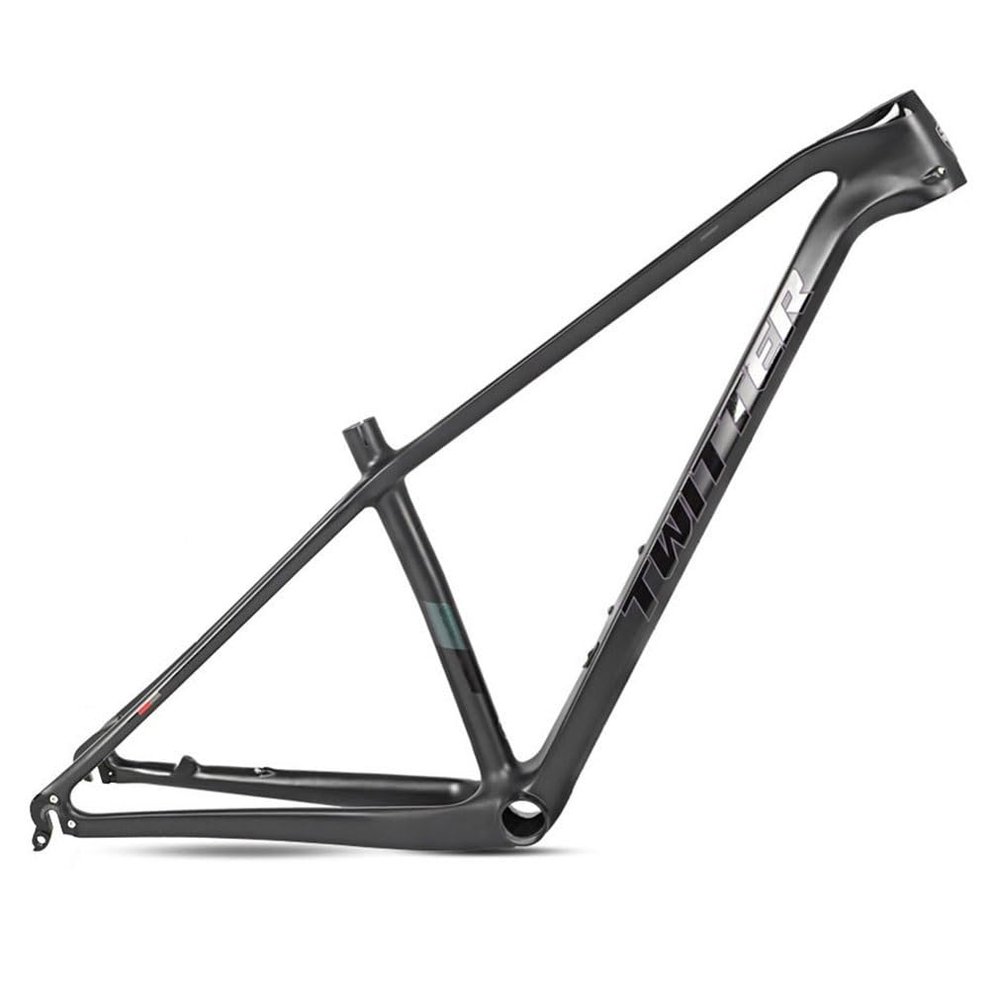 HIMALO Carbon Mountain Bike Frame 27.5er 29er Hardtail Bike Frame 15''/17''/19'' Lightweighting Disc Brake Frame QR 135MM Internal Routing(Black,15'')