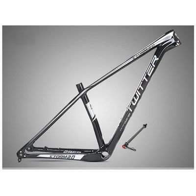 HIMALO Carbon Fiber Bike Frame 27.5er 29er Mountain Bike Frame 15''/17''/19'' XC Hardtail Frame Internal Routing Disc Brake Thru Axle 12 * 142mm(Black B,27.5 * 15'')