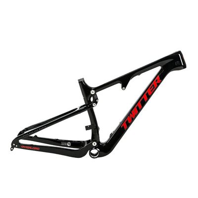 HIMALO Carbon Bike Frame 27.5/29er Mountain Bike Frame 15''/17''/19''/21'' Disc Brake Suspension Frame 120mm Travel Boost Frame Thru Axle 148mm(Black,19'')