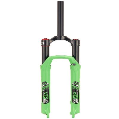 HIMALO 26/27.5/29 Bike Air Suspension Fork Travel 100mm, 28.6mm Straight Tube QR 9mm Crown Lockout XC Mountain Bike Front Forks Disc Brake(Green,26inch)