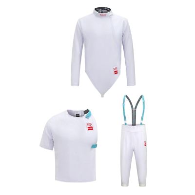KXJPIZIYB Professional Fencing Suit 3-Piece, 450N Fencing Uniform Suit, Fencing Protective Suit, for Right Handed Fencer(30#)