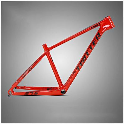 HIMALO Carbon Fiber Bike Frame 15'' 17'' 19'' Hardtail Mountain Bike Frame 27.5er 29er Disc Brake Frame QR 135mm Internal Routing XC AM(Red,27.5 * 17'')