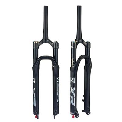 HIMALO Bike Air Fork 26/27.5/29'' Mountain Bike Suspension Forks Travel 100mm 1-1/2 Tapered Fork Rebound Adjustable Manual Lockout QR 9mm(Black,29'')