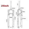 HIMALO Bike Air Fork 26/27.5/29'' Mountain Bike Suspension Forks Travel 100mm 1-1/2 Tapered Fork Rebound Adjustable Manual Lockout QR 9mm(Black,29'') view 2