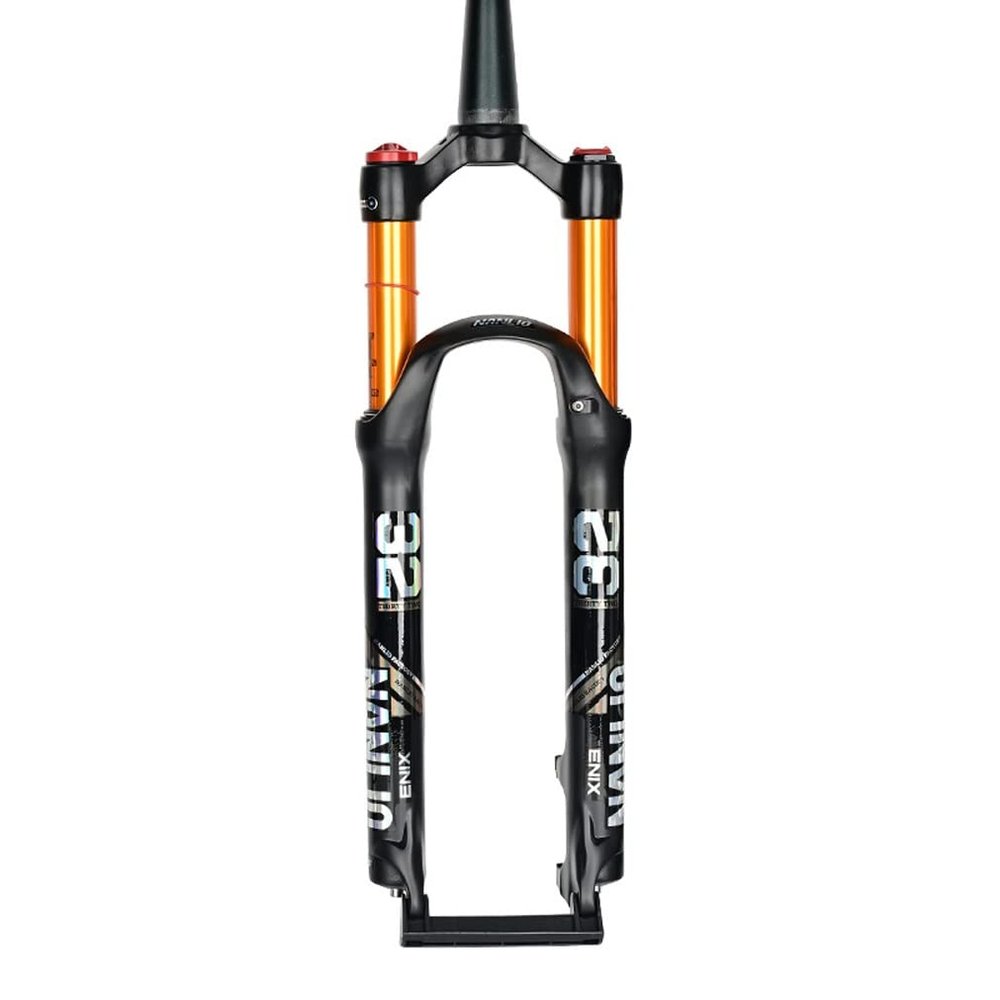 HIMALO Mountain Bike Suspension Fork 26/27.5/29 Bike Fork Travel 100mm Bike Air Suspension Fork 1-1/2'' Tapered Tube Manual/Remote Lockout AM XC Bicycle Front Fork QR 9mm(Manual,26inch)