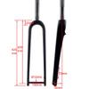 HIMALO 700C Carbon Rigid Fork Gravel Road Bike Fork Disc Brake 12 * 100mm Thru Axle Front Fork 1-1/8 Straight/Tapered(Glossy Black,Straight) view 3
