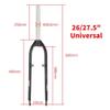 HIMALO 26/27.5" Bike Rigid Fork 1-1/8" Straight Steerer Mountain Bike Fork Disc/V Brake QR Aluminum Alloy Hard Fork Threadless Ultralight(White) view 2