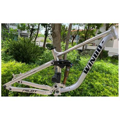 HIMALO DH Bike Suspension Frame 27.5er 29er Mountain Bike Frame 15.5'' Soft Tail Downhill Frame Disc Brake Thru Axle Boost 148mm/142mm, with Rear Shocks(29x15.5'')