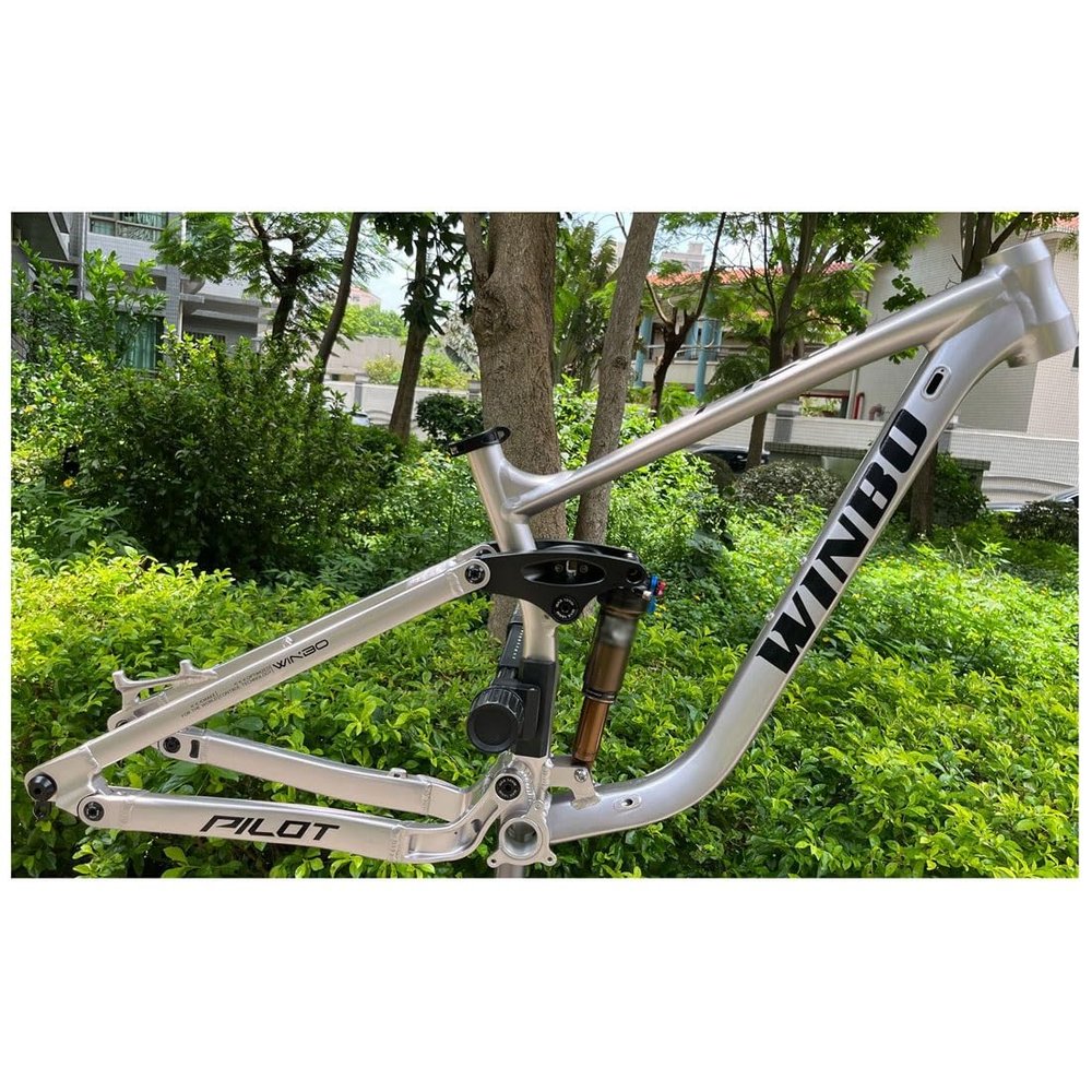 HIMALO DH Bike Suspension Frame 27.5er 29er Mountain Bike Frame 15.5'' Soft Tail Downhill Frame Disc Brake Thru Axle Boost 148mm/142mm, with Rear Shocks(29x15.5'')