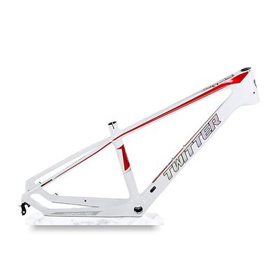 HIMALO 24er Bike Frame Carbon Fiber Mountain Bike Frame 13.5'' Women Students Hardtail Frame XC Disc Brake QR 135mm Internal Routing(White)