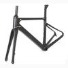 HIMALO Disc Brake Road Bike Frameset Carbon Climbing Cross-Country Racing Frame 45/48/51/54cm Thru Axle 100/142mm Breaking Wind Frame Internal Routing(45CM) view 1