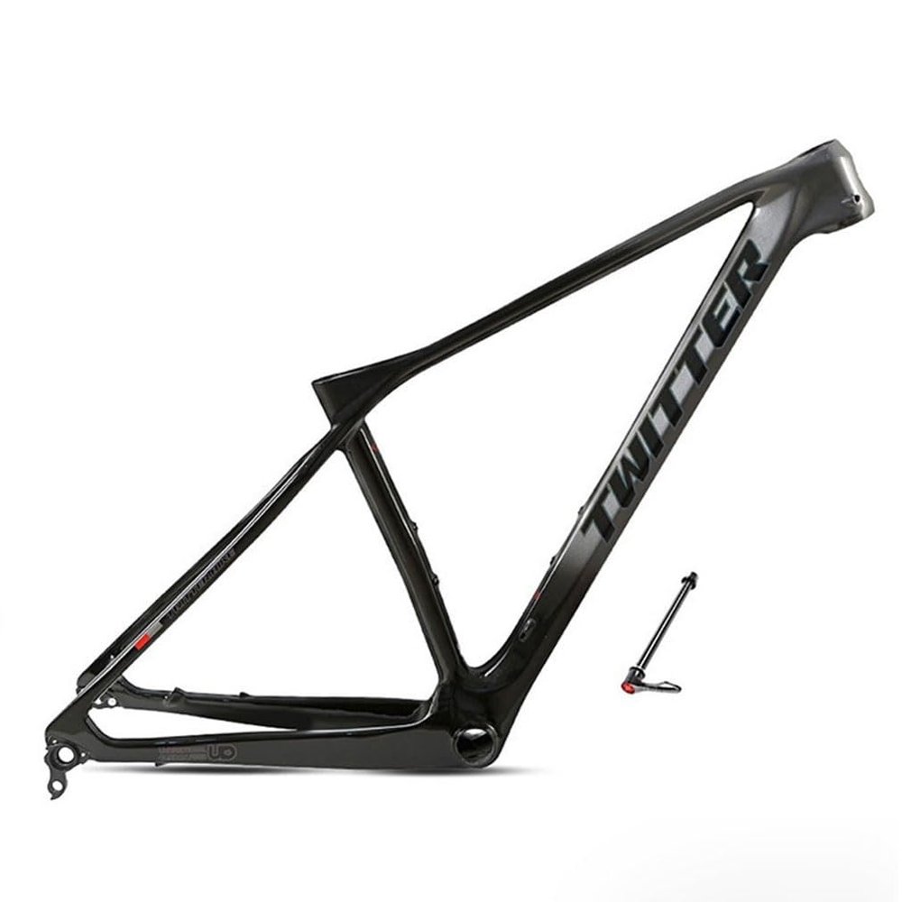 HIMALO Carbon Mountain Bike Frame 27.5er 29er Bike Frame Disc Brake Thru Axle 142mm/148mm XC Hardtail Frame 15''/17''/19'' Internal Routing(Dark Grey,19'')
