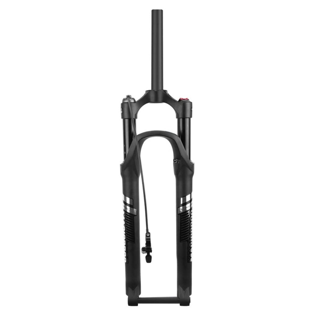 HIMALO Bike Fork 26/27.5/29 Inch Mountain Bike Suspension Forks Air Fork 80mm Travel Rebound Adjust Thru Axle Bicycle Front Fork 1-1/8'' Straight/Tapered Romete Lockout(Straight,27.5inch)