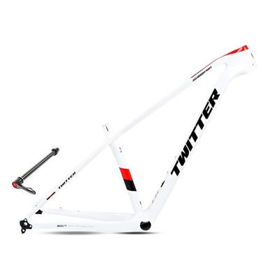 HIMALO Carbon Hardtail Mountain Bike Frame 27.5er 29er Disc Brake Bike Frame 15''/17''/19'' XC Internal Routing Frame Thru Axle 12 * 148mm Boost(White,19'')
