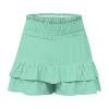 Daily The to Only,Shorts for Women, Bermuda Shorts for Women 2167 Summer High Waisted Ruffle Shorts Floral Pleated Hem Casual Pants, to,L,K view 4