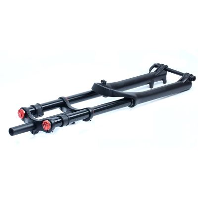 HIMALO Bike Downhill Fork 26 27.5 29 Inch Bike Suspension Fork Travel 160mm Double Shoulder Air Fork 28.6mm Straight Tube 100x15mm Thru Axle for DH/AM(Black-B,26inch)
