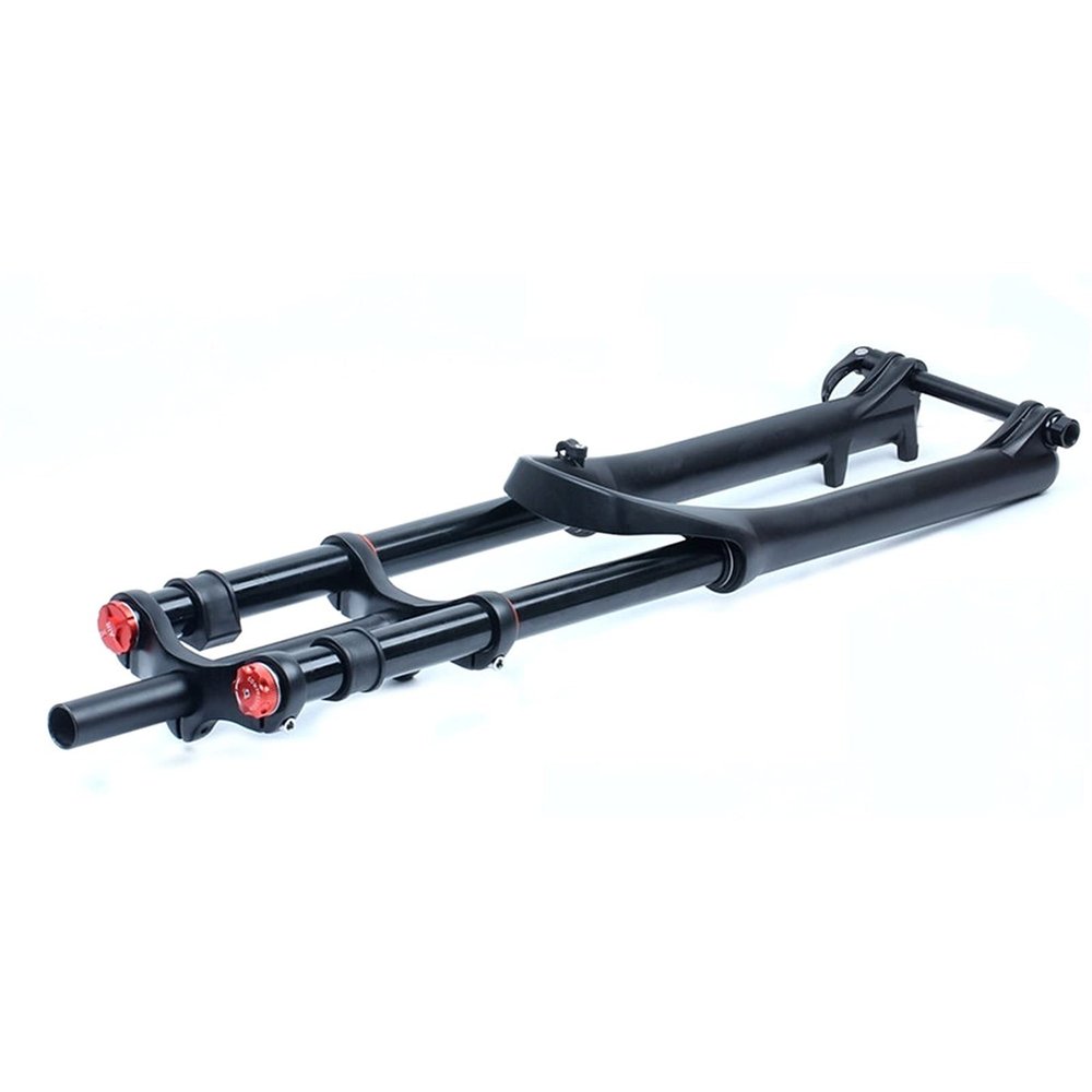 HIMALO Bike Downhill Fork 26 27.5 29 Inch Bike Suspension Fork Travel 160mm Double Shoulder Air Fork 28.6mm Straight Tube 100x15mm Thru Axle for DH/AM(Black-B,26inch)