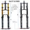 HIMALO Bike Downhill Fork 26 27.5 29 Inch Bike Suspension Fork Travel 160mm Double Shoulder Air Fork 28.6mm Straight Tube 100x15mm Thru Axle for DH/AM(Black-B,26inch) view 3
