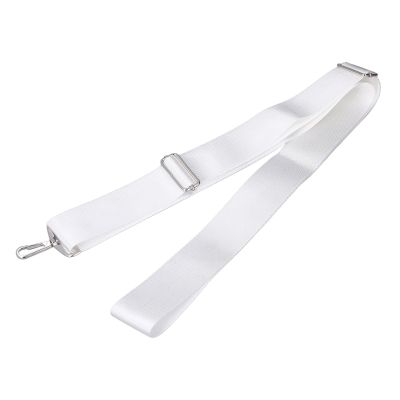 White Adjustable Height Tennis Net Straps with Stainless Steel Buckle Tennis Net Center Strap for Multi Player Matches