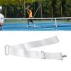 White Adjustable Height Tennis Net Straps with Stainless Steel Buckle Tennis Net Center Strap for Multi Player Matches view 3