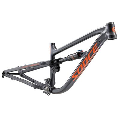 HIMALO Mountain Bike Suspension Frame 24er 320mm Soft Tail Bike Frame Max Travel 135mm Aluminum Alloy Disc Brake Frame Boost Thru Axle 148mm,with Rear Shocks(Black)